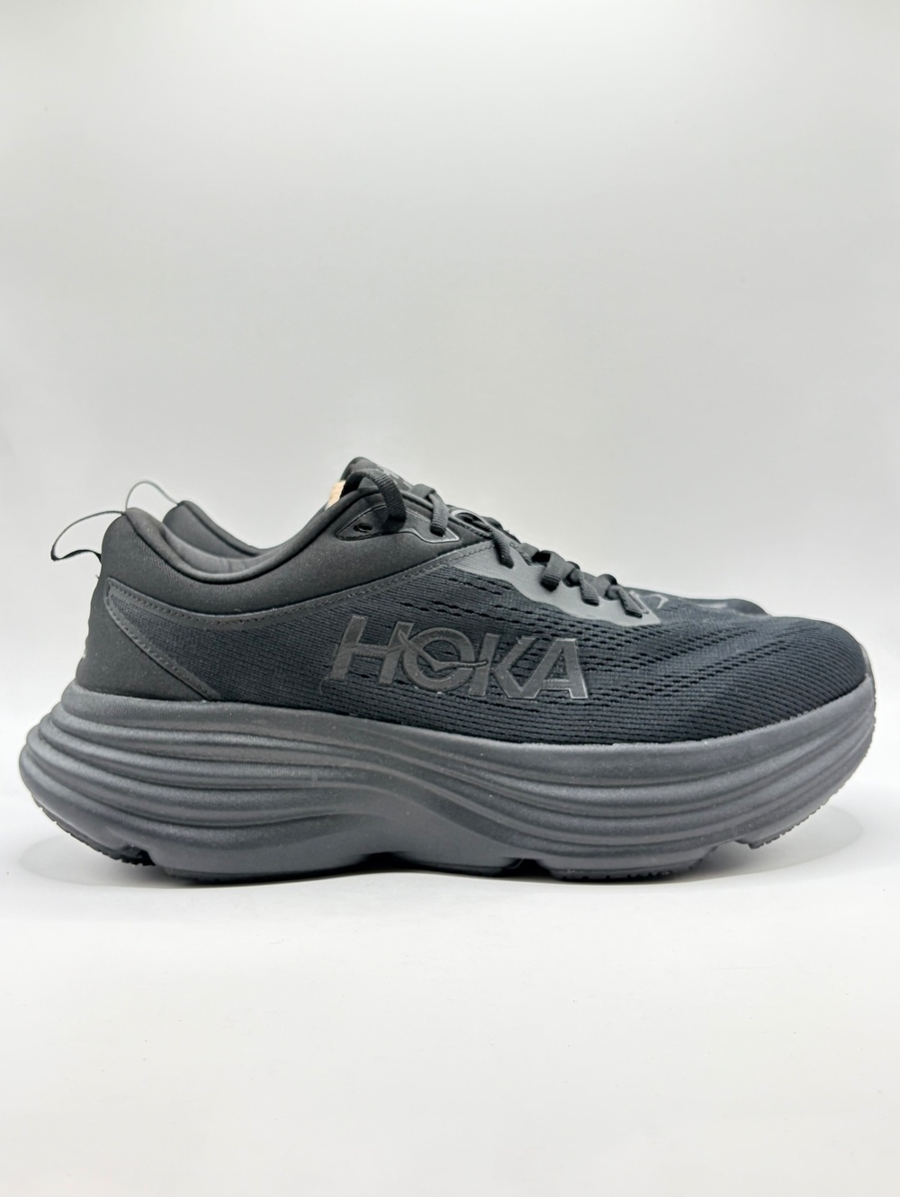 HOKA Bondi 8 Men’s 9D Black Running Walking Shoes 1127953 BBLC